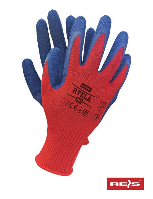 Protective gloves rtela cn red-blue Reis