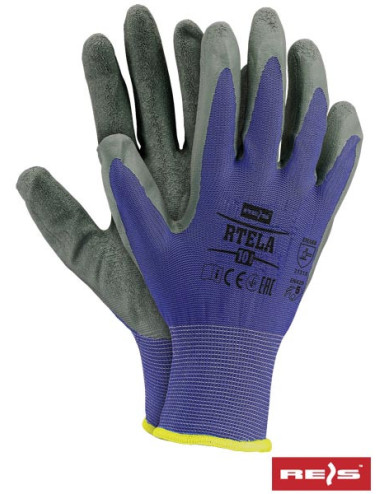 Rtela jns Schutzhandschuhe hellblau-grau Reis