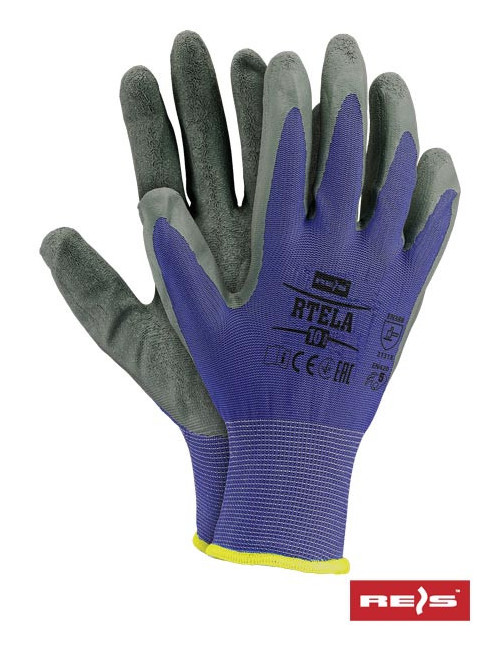 Rtela jns protective gloves light blue-gray Reis