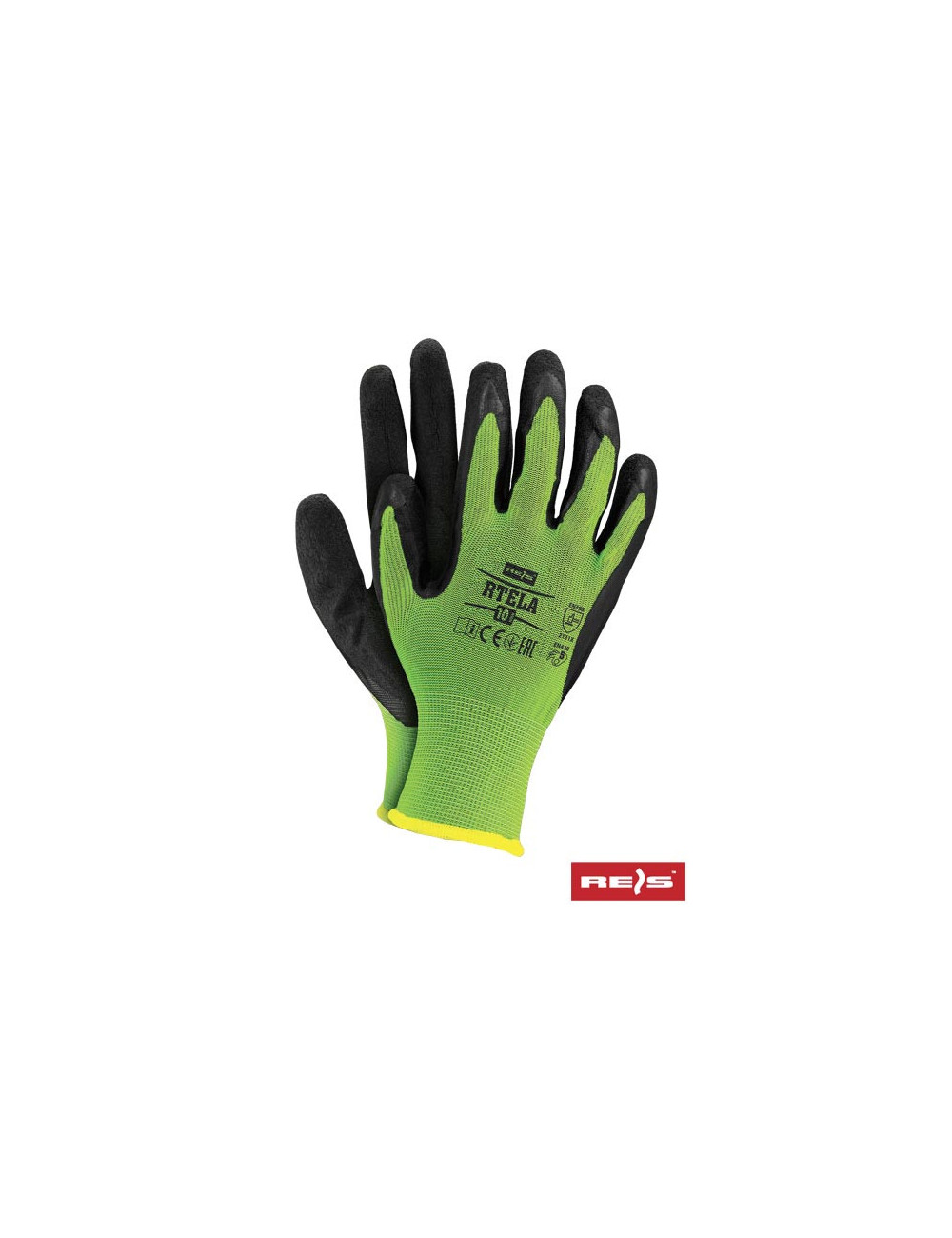 Protective gloves rtela lb lime-black Reis