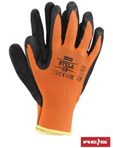 Rtela PB Schutzhandschuhe orange-schwarz Reis