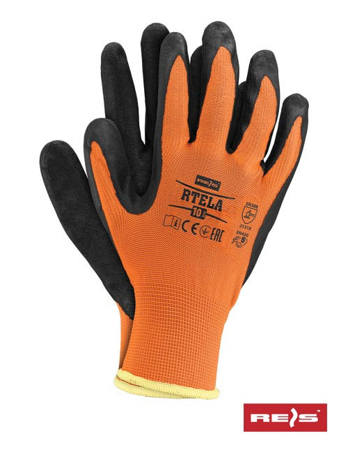 Protective gloves rtela pb orange-black Reis