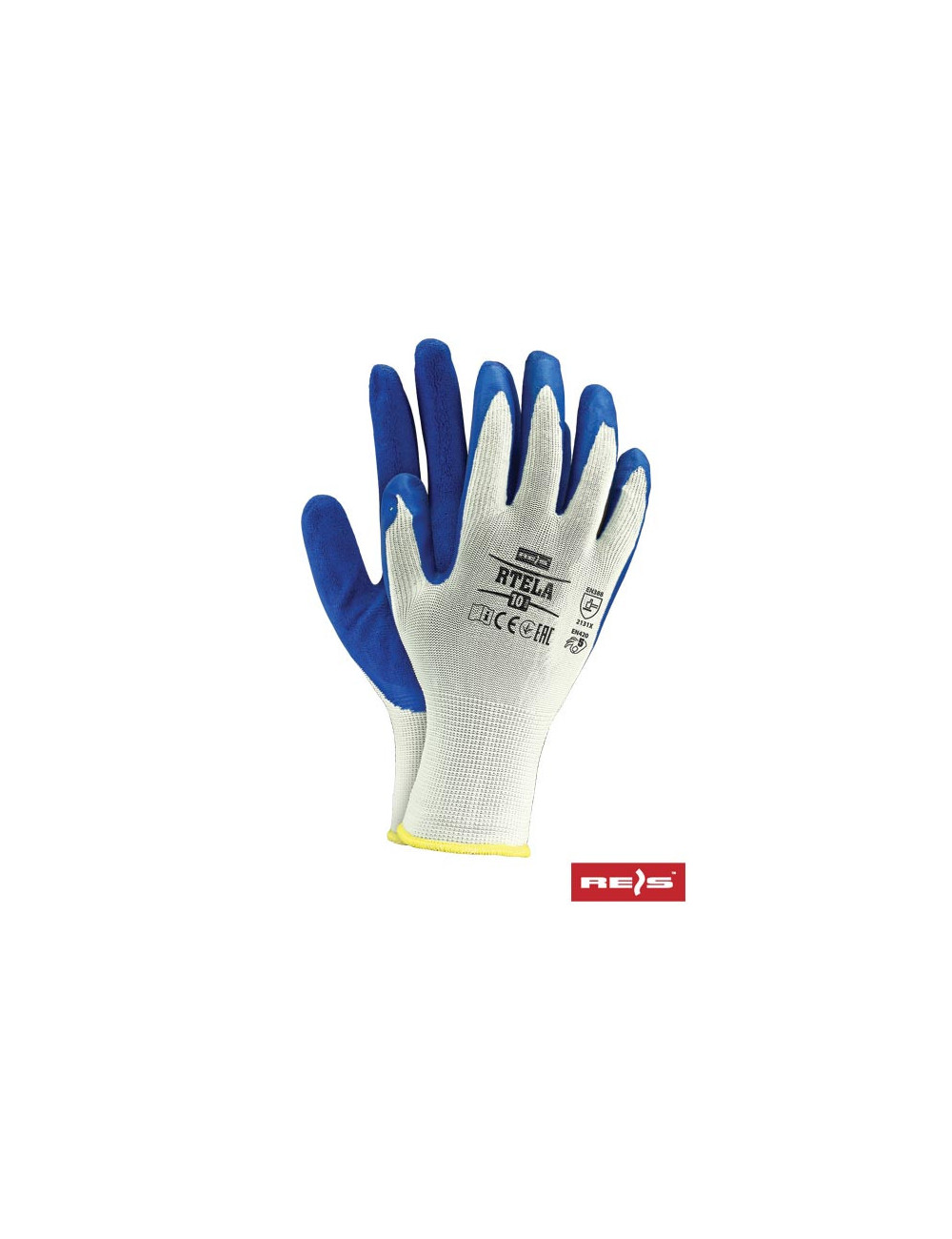 Protective gloves rtela wn white-blue Reis