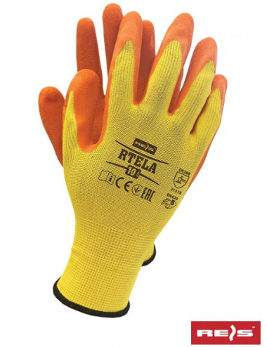 Protective gloves rtela yp yellow-orange Reis