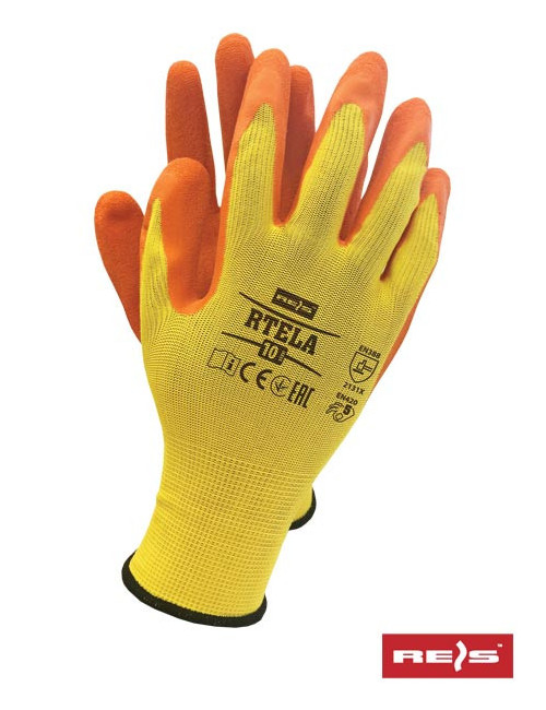 Protective gloves rtela yp yellow-orange Reis