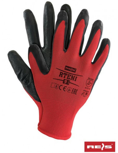 Protective gloves rteni cb red-black Reis