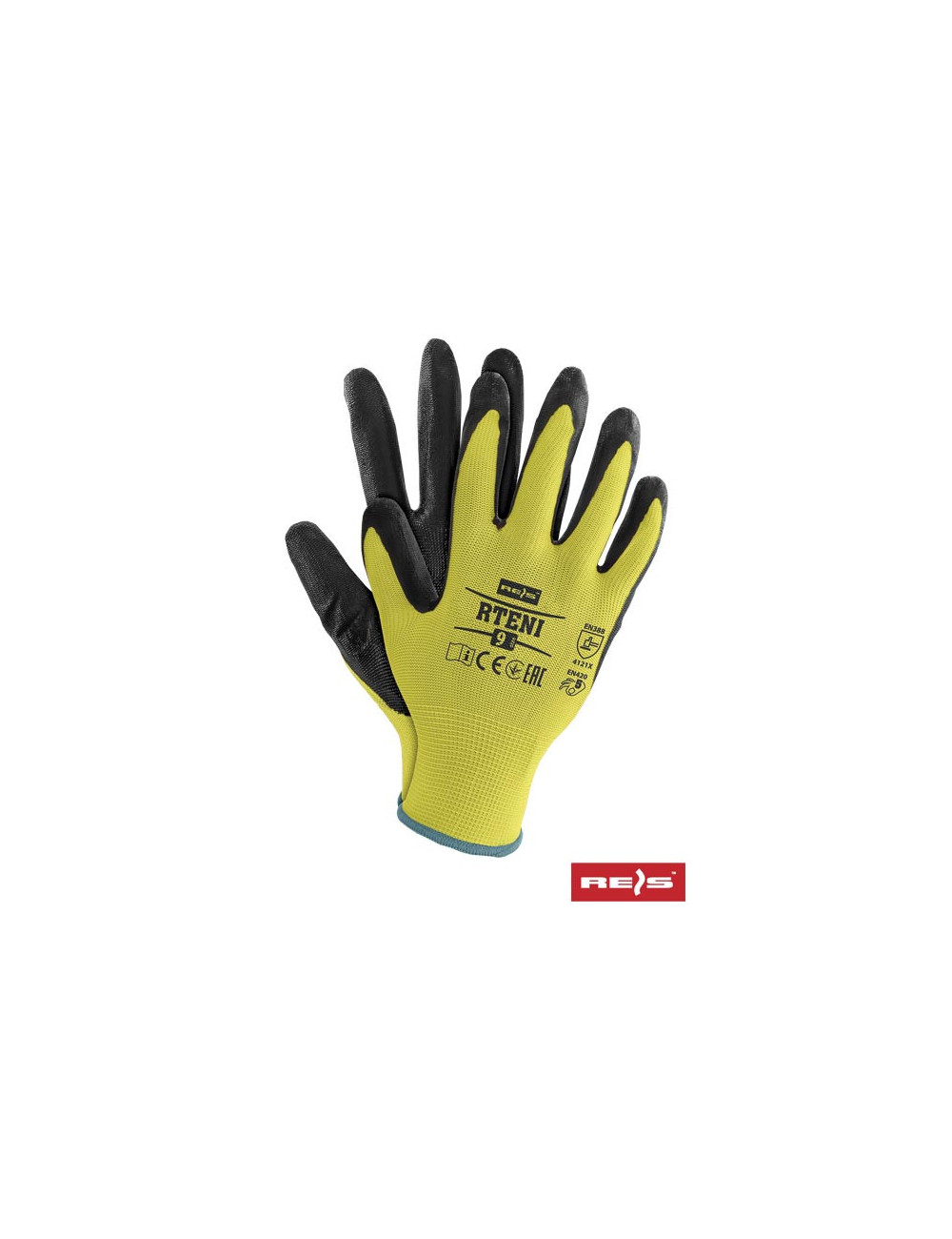 Protective gloves rteni yb yellow-black Reis