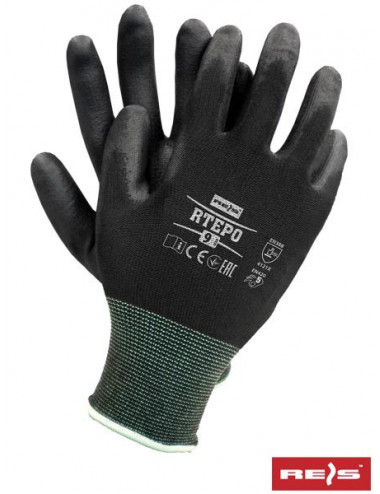 Protective gloves rtepo bb black-black Reis