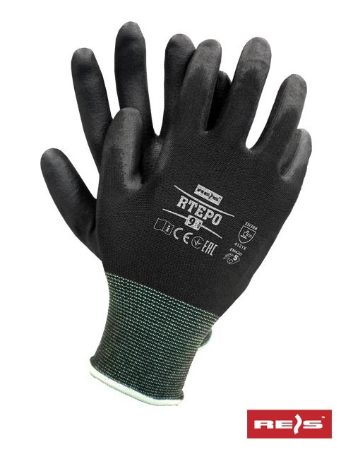 Protective gloves rtepo bb black-black Reis