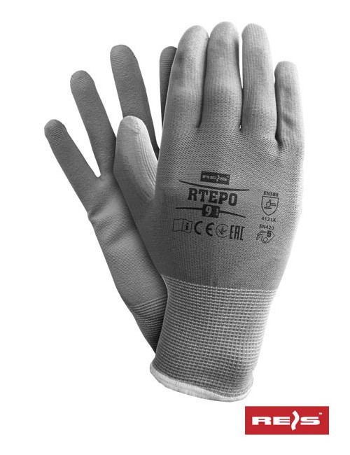 Safety gloves rtepo ss steel-gray Reis