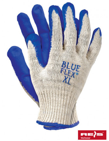 Protective gloves ruflex wn white-blue Reis