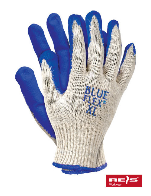 Rękawice ochronne ruflex wn biało-niebieski Reis
