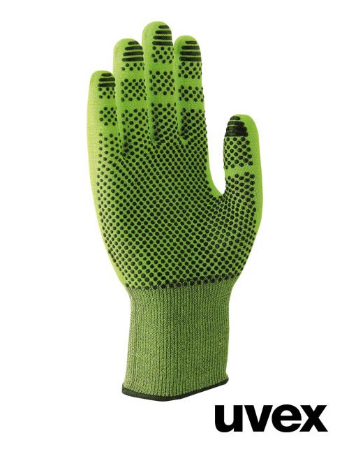 Schutzhandschuhe zb grün und schwarz Uvex Ruvex-c500dry