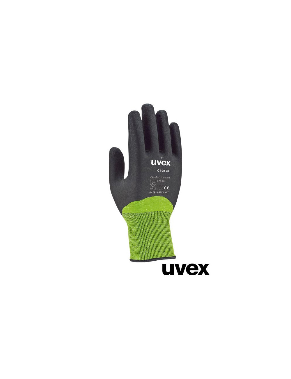 Protective gloves zb green-black Uvex Ruvex-c500xg