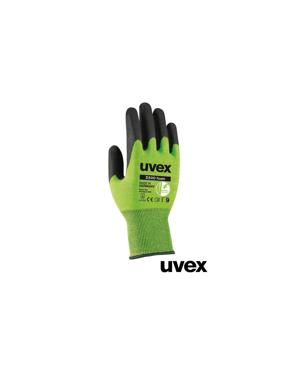 Protective gloves zb green-black Uvex Ruvex-d500foam