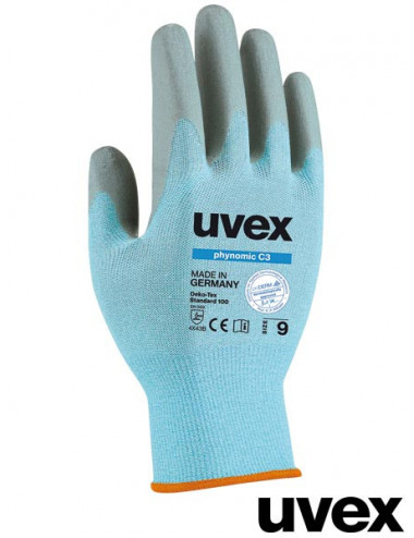 Rękawice ochronne ns niebiesko-szary Uvex Ruvex-nomicc3