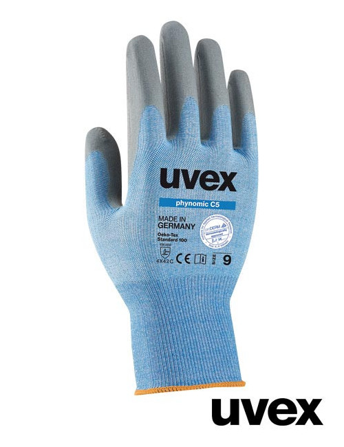 Rękawice ochronne ns niebiesko-szary Uvex Ruvex-nomicc5
