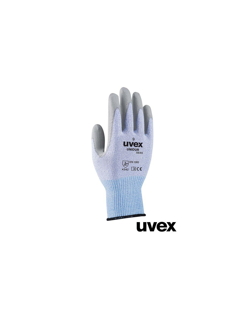 BWS Schutzhandschuhe schwarz, weiß und grau Uvex Ruvex-uni6649
