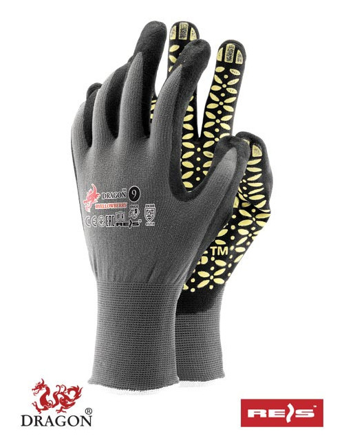 Protective gloves ryellowberry sby steel-black-yellow Reis