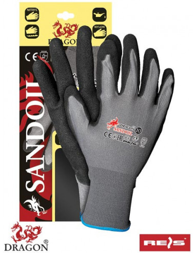 Protective gloves sandoil sb grey-black Reis
