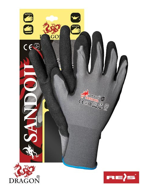 Schutzhandschuhe aus Nylon, Nitrilschicht, zertifiziert