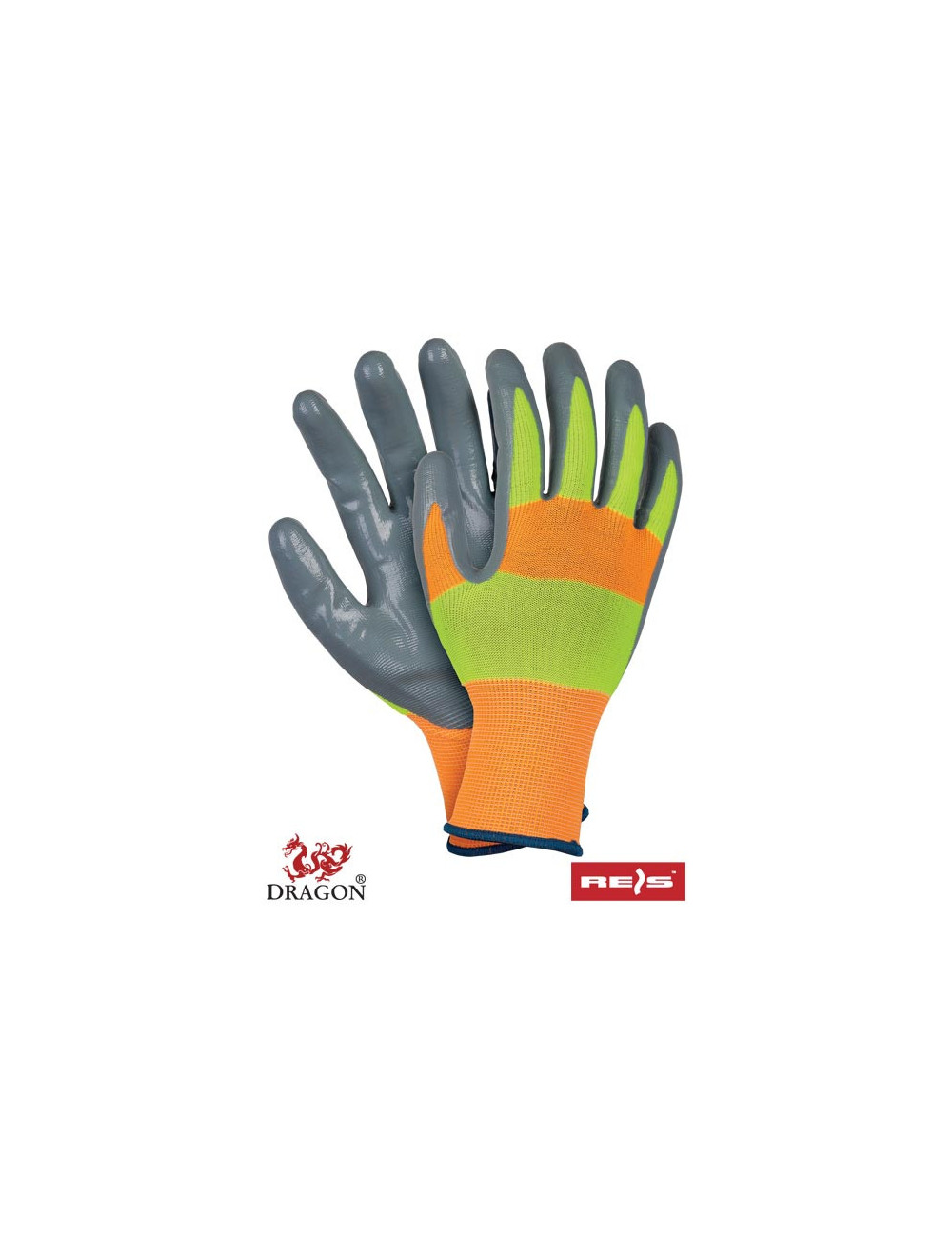 Protective gloves strada pys orange-yellow-gray Reis