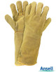 Protective gloves made of cowhide, reinforced seams, meets EN standards