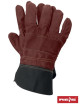 Gloves in dark colors made of grain cow leather, lined