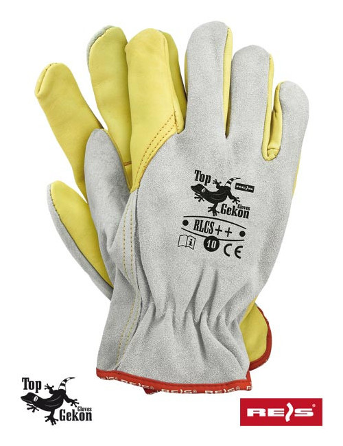 Protective gloves rlcs++ jsy light gray yellow Reis
