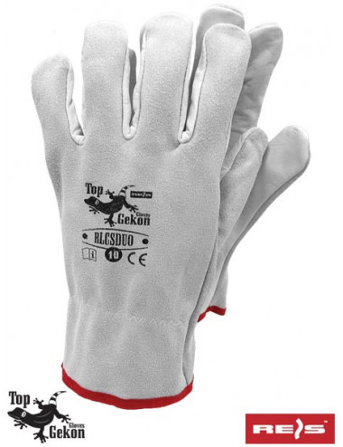 Protective gloves rlcsduo jsw light gray-white Reis