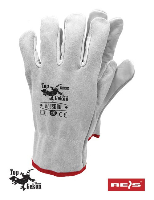 Protective gloves rlcsduo jsw light gray-white Reis