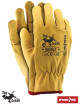 Protective gloves made of high-quality cowhide, yellow