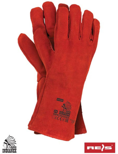 Lederschutzhandschuhe aus Leder, innen gefüttert