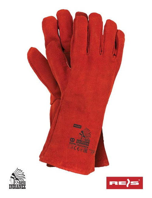 Lederschutzhandschuhe aus Leder, innen gefüttert