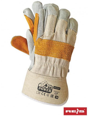 Protective gloves rbpower_y beige-light gray-yellow Reis