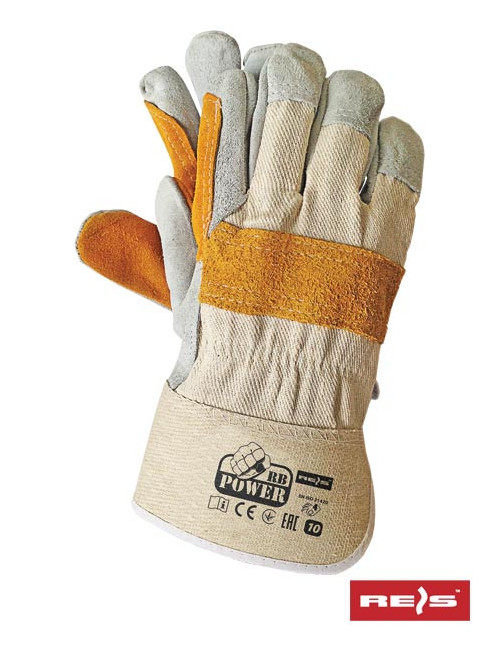 Protective gloves rbpower_y beige-light gray-yellow Reis