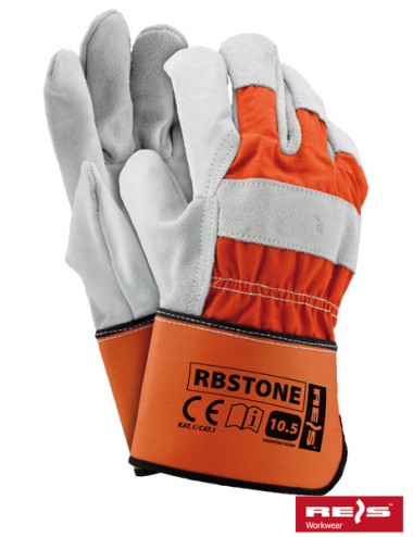 rbstone pjs sicherheitshandschuhe orange-hellgrau Reis