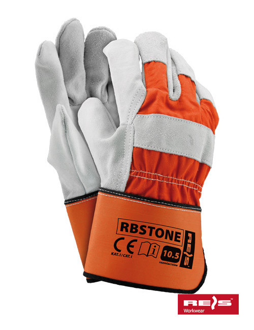 Protective gloves rbstone pjs orange-light gray Reis