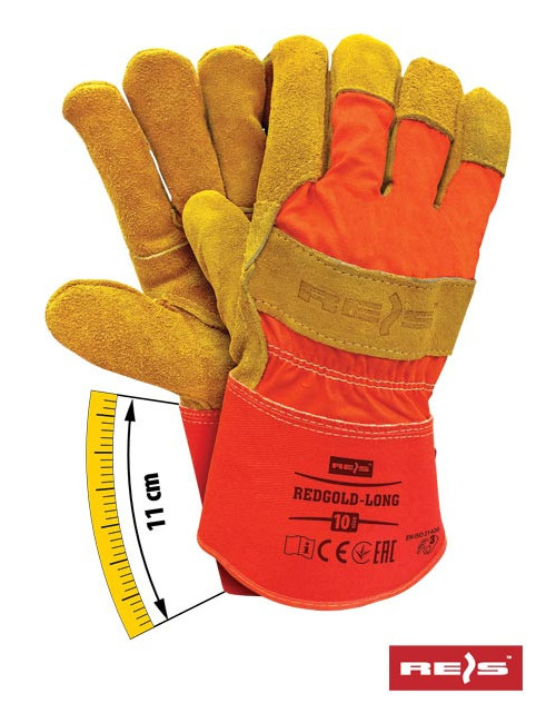 Redgold-long cy rot-gelbe Schutzhandschuhe Reis