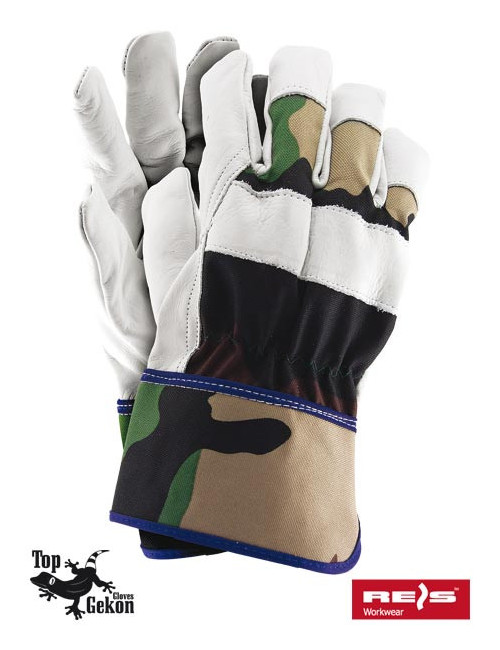 Protective gloves rforester mow camo-white Reis