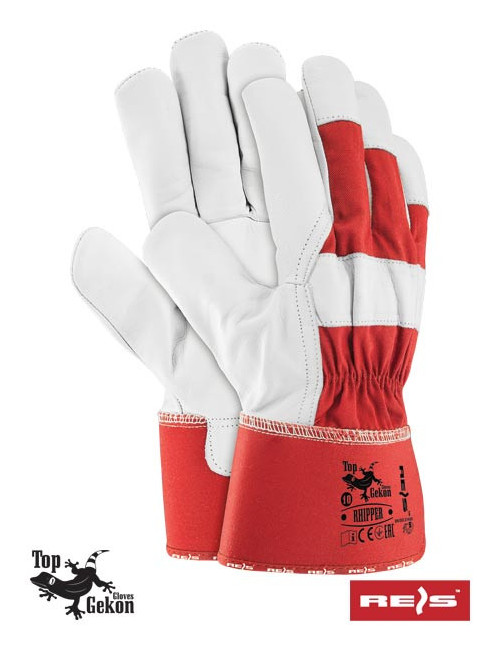 Protective gloves rhipper cw red-white Reis