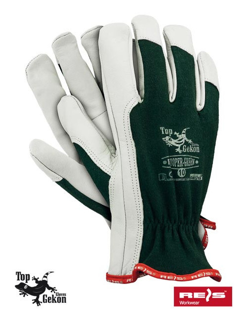 Protective gloves rltoper-green zw green-white Reis