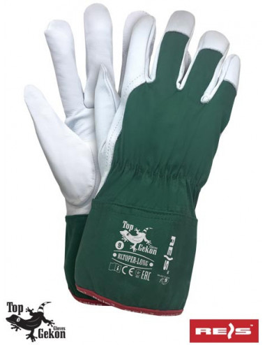 Protective gloves rltoper-long zw green-white Reis