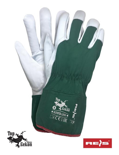 Protective gloves rltoper-long zw green-white Reis
