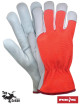 Goat leather work gloves with spandex palm, orange