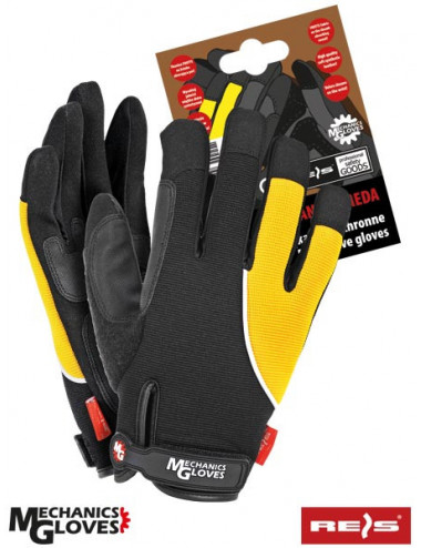 Protective gloves rmc-andromeda by black-yellow Reis