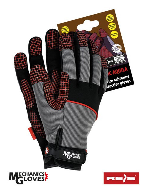 Protective gloves rmc-aquila sbc gray-black-red Reis