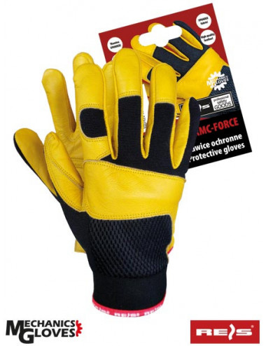 Protective gloves rmc-force by black-yellow Reis