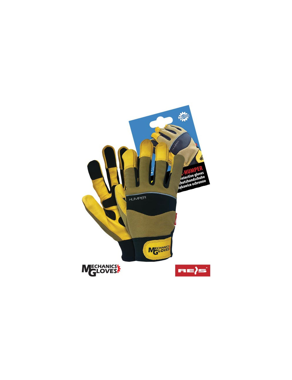 Gloves rmc-humper brby brown-black-yellow Reis