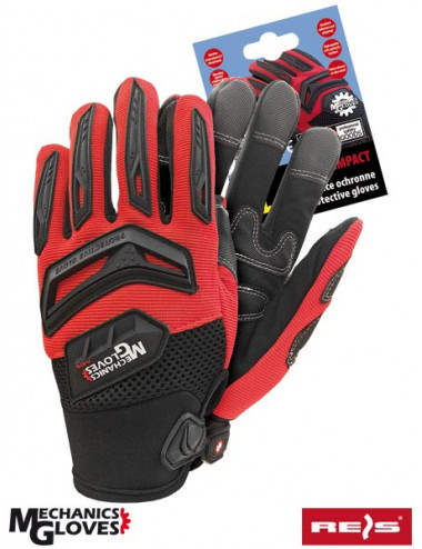 Protective gloves rmc-impact cb red-black Reis